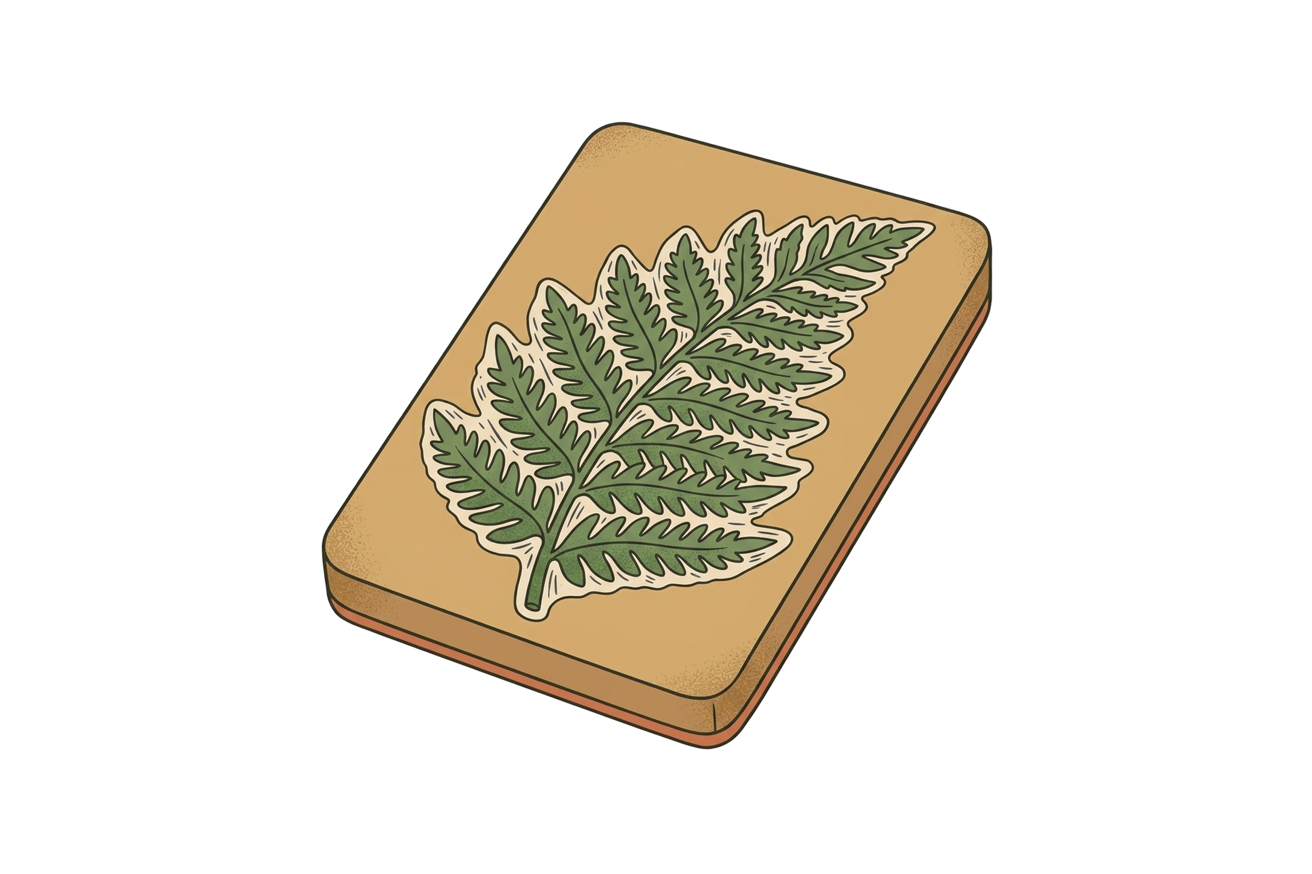Botanical Relief Linocut Printing Matrix