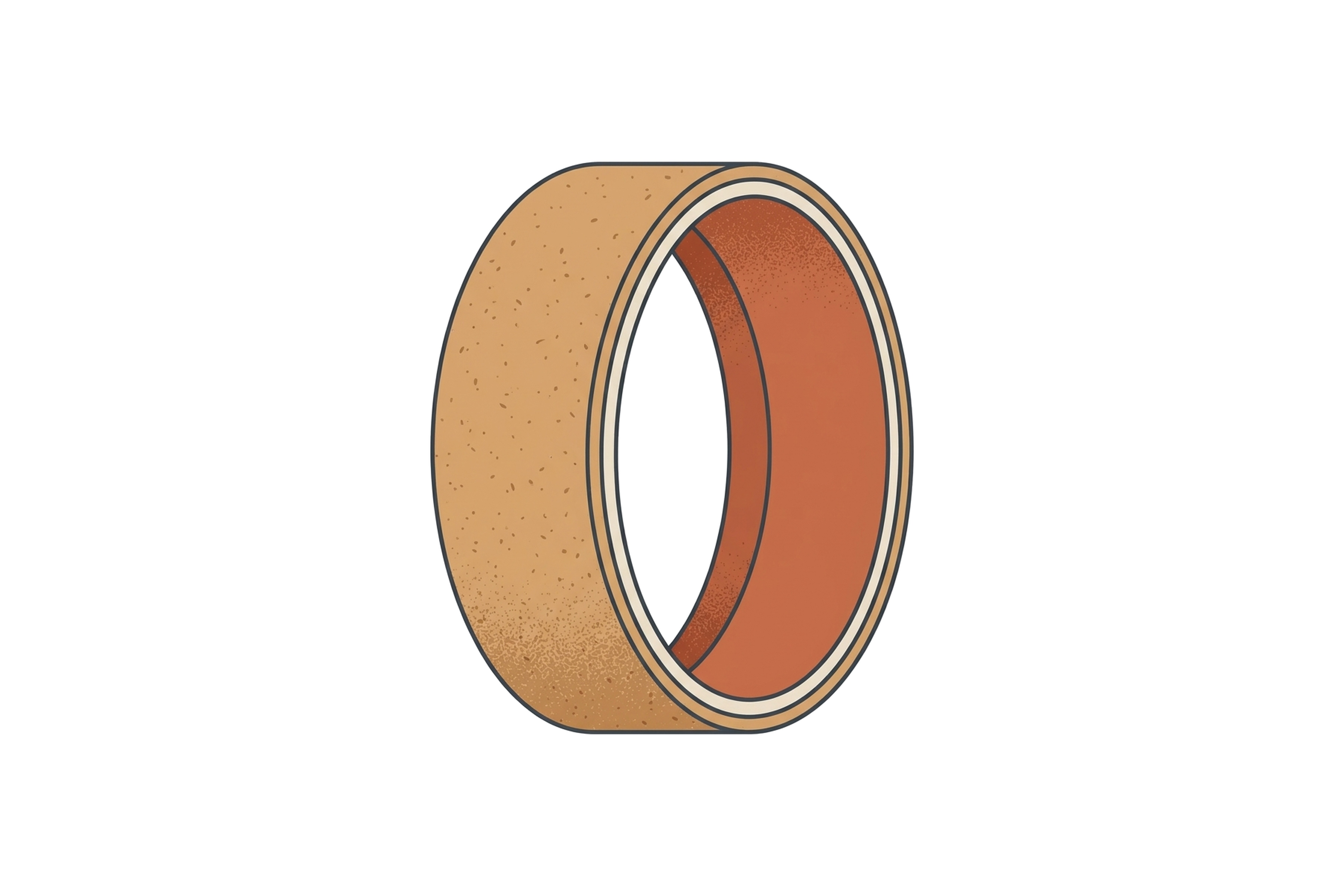 Eco Harvested Cork Spine Roller Wheel