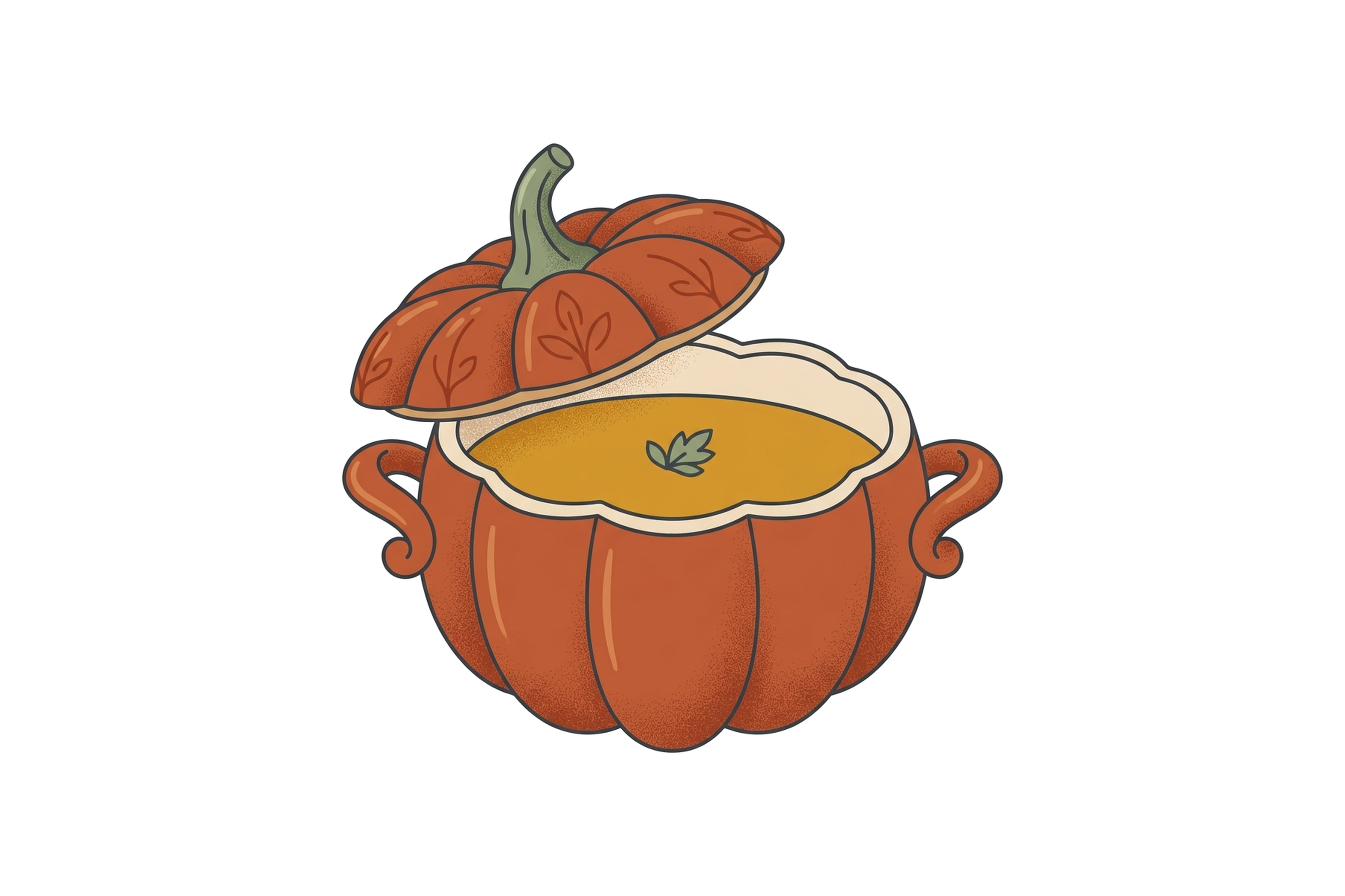 Enameled Pumpkin Soup Cocotte